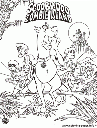 Scooby Dooo On Zombie Land Scooby Doo 1026 Coloring page Printable