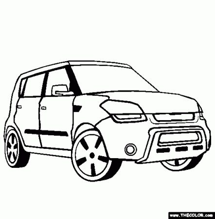 Kia Soul Coloring Page | Free Kia Soul Online Coloring