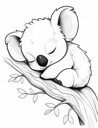 cute koala coloring pages
