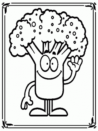 Broccoli Sketch Coloring Sheet | Realistic Coloring Pages