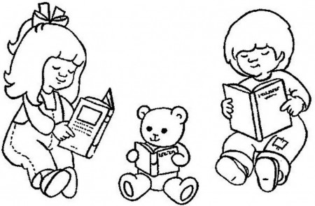 9 Pics of Girl Reading Book Coloring Page - Girl Reading Coloring ...
