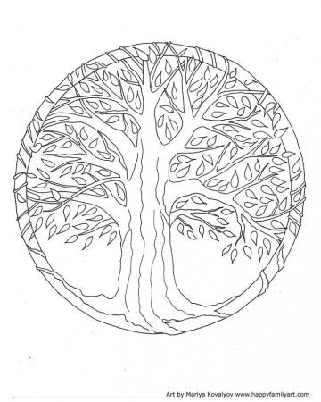 tree mandala coloring pages - Clip Art Library