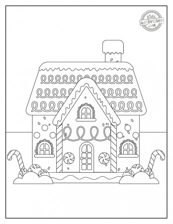 Free Printable Whimsical Gingerbread House Coloring Pages | Kids Activities  Blog