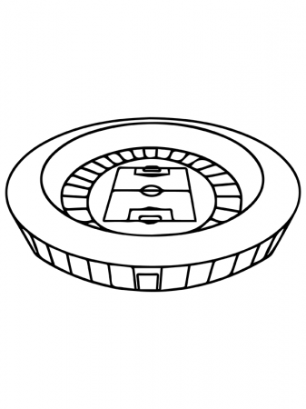 Small Football Stadium Coloring Page - Free Printable Coloring Pages for  Kids