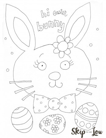 Bunny Coloring Page | Skip To My Lou