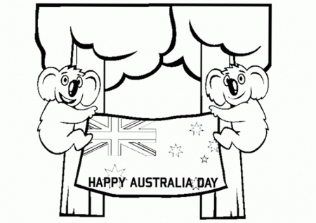 Free Online Australia Day Colouring Page