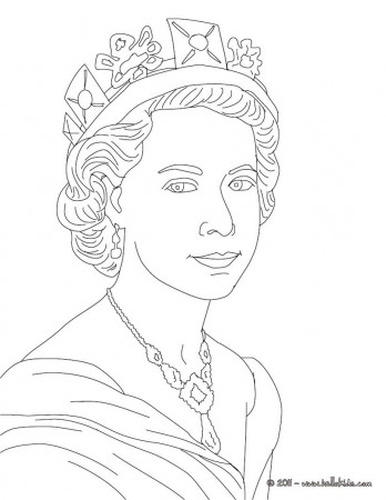 BRITISH KINGS AND PRINCES colouring pages - QUEEN ELIZABETH II | Princess  coloring pages, Queen drawing, Queen art