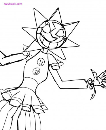 Coloring Pages FNAF The sun - drawing ...