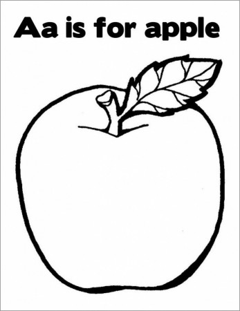 A is for Apple Coloring Pages - ColoringBay