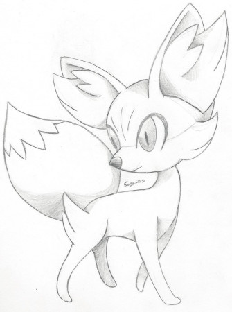 Fennekin Pokemon Coloring Pages