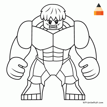 Coloring page for Kids - How To Draw Lego Hulk | Lego coloring ...