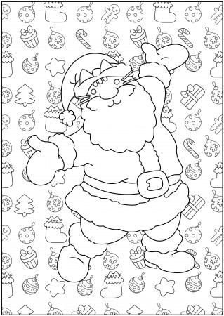 Pusheen de noel - Christmas Coloring Pages for Adults - Just Color ...