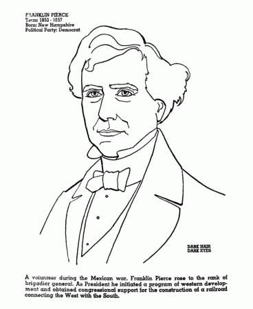 USA-Printables: President Franklin Pierce - 14th President of the United  States - 3 - US Presidents Coloring Pages