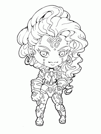 Cool Chibi Girl Coloring Page - Free Printable Coloring Pages for Kids