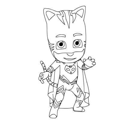 Cat boys Colouring Page