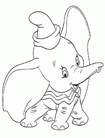 Dumbo Coloring Pages : Little Dumbo Cartoon Coloring Pages. Happy ...