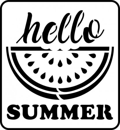 Watermelon, Hello Summer ,JRV Stencil | Fruitful Life Studio