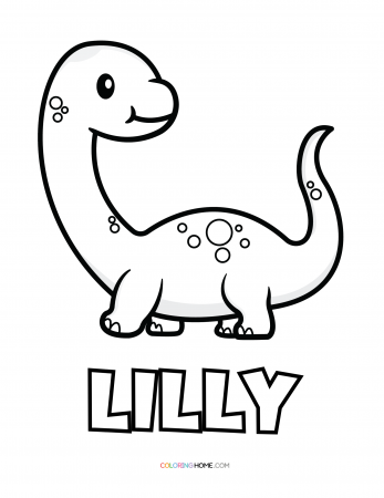 Lilly dinosaur coloring page