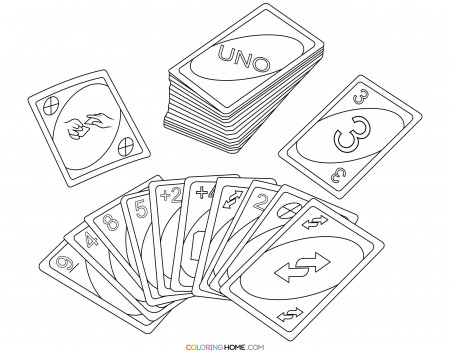 Uno coloring page