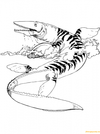 Tylosaurus Mosasaur Coloring Page - Free Coloring Pages Online