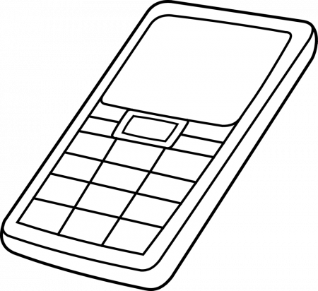 cell phone clipart black and white - Clip Art Library