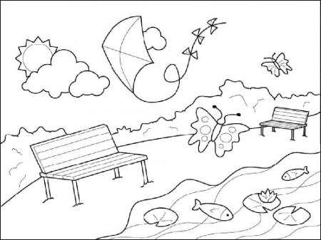 Park for Kids Coloring Page - Free Printable Coloring Pages for Kids
