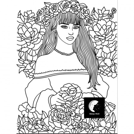 Beautiful Girl Mandala Coloring Page - Sleep Well's Ko-fi Shop - Ko-fi ❤️  Where creators get support from fans through donations, memberships, shop  sales and more! The original 'Buy Me a Coffee'