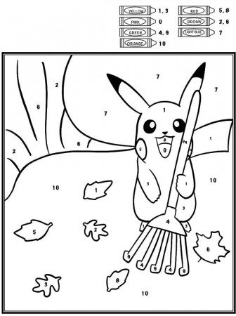Pokemon Color By Number Coloring Pages - Free Printable Coloring Pages for  Kids