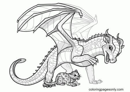 Baby Leafwing Dragon Coloring Pages - Wings Of Fire Coloring Pages - Coloring  Pages For Kids And Adults