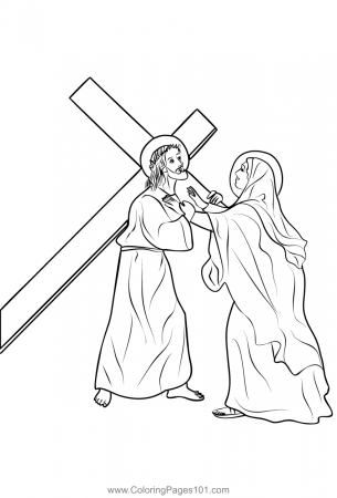 Jesus Meets His Sorrowful Mother Coloring Page for Kids - Free Christianity  Printable Coloring Pages Online for Kids - ColoringPages101.com | Coloring  Pages for Kids