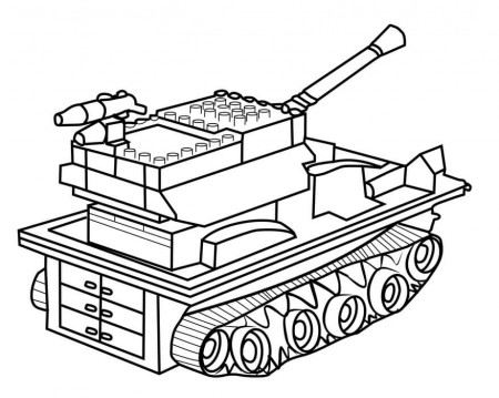 Lego Tank Coloring Page - Free Printable Coloring Pages for Kids