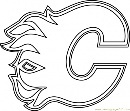 Calgary Flames Logo Coloring Page for Kids - Free NHL Printable Coloring  Pages Online for Kids - ColoringPages101.com | Coloring Pages for Kids
