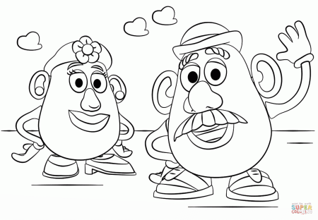 Mr. and Mrs. Potato Head coloring page | Free Printable Coloring Pages