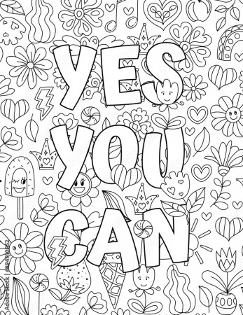 Yes You Can. Cute coloring pages for ...
