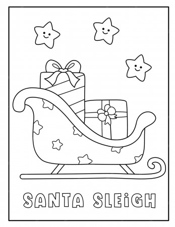 Premium Vector | Christmas santa sleigh ...