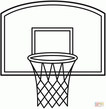Basketball Rim coloring page | Free ...