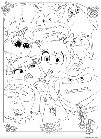 Inside Out 2 Coloring Pages And Activities