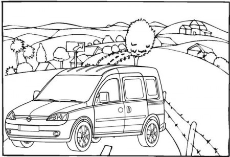 beautiful village scenery coloring page ...