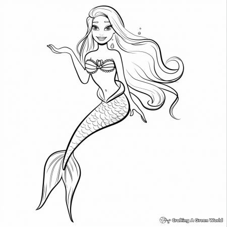 Barbie Mermaid Coloring Pages - Free ...