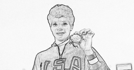 Wilma Rudolph Coloring Page