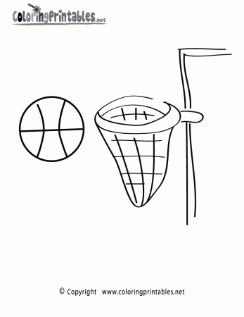 Basketball Net Coloring Page - A Free Sports Coloring Printable
