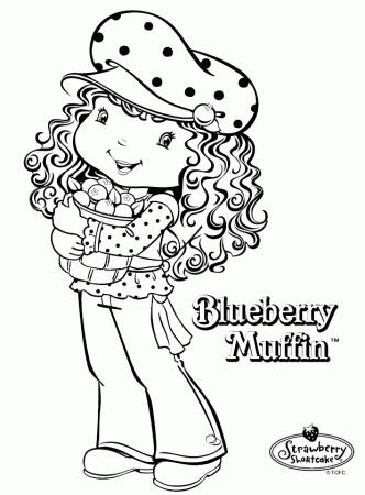 Blueberry Muffin - Coloring Pages for Kids and for Adults