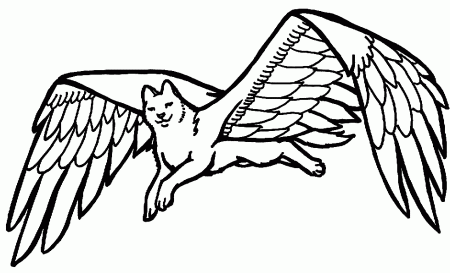 flying cat coloring pages - Clip Art Library
