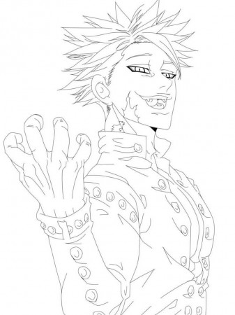 Ban from The Seven Deadly Sins Coloring Page - Free Printable Coloring  Pages for Kids