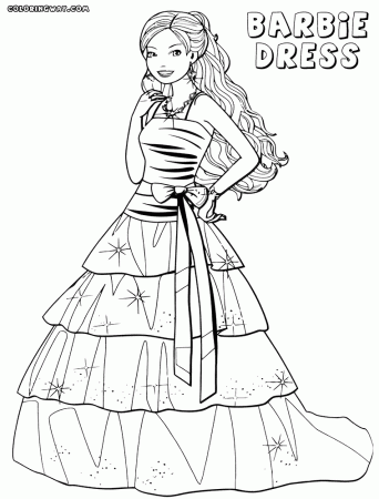 Barbie dress coloring pages | Coloring pages to download and print
