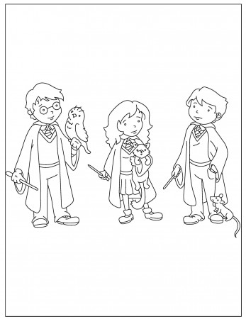 Free HARRY POTTER Coloring Pages for Download (Printable PDF) - VerbNow