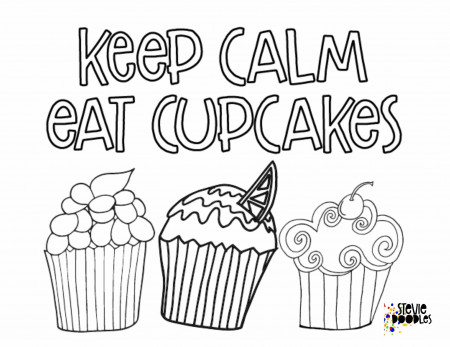 39 Free Cupcake Coloring Pages — Stevie Doodles