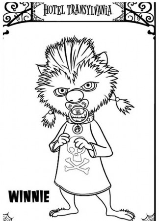 Character from Hotel Transylvania Winnie Coloring Pages | Bulk Color