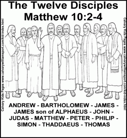 Apostles Coloring Pages Of Printable - Coloring Pages For All Ages