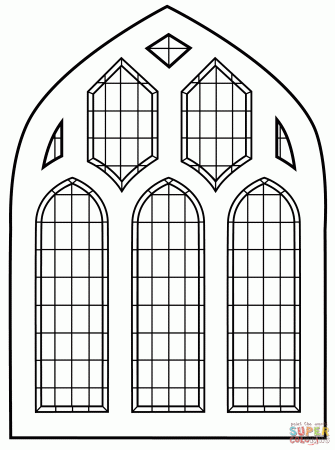 Stained Glass Window coloring page | Free Printable Coloring Pages